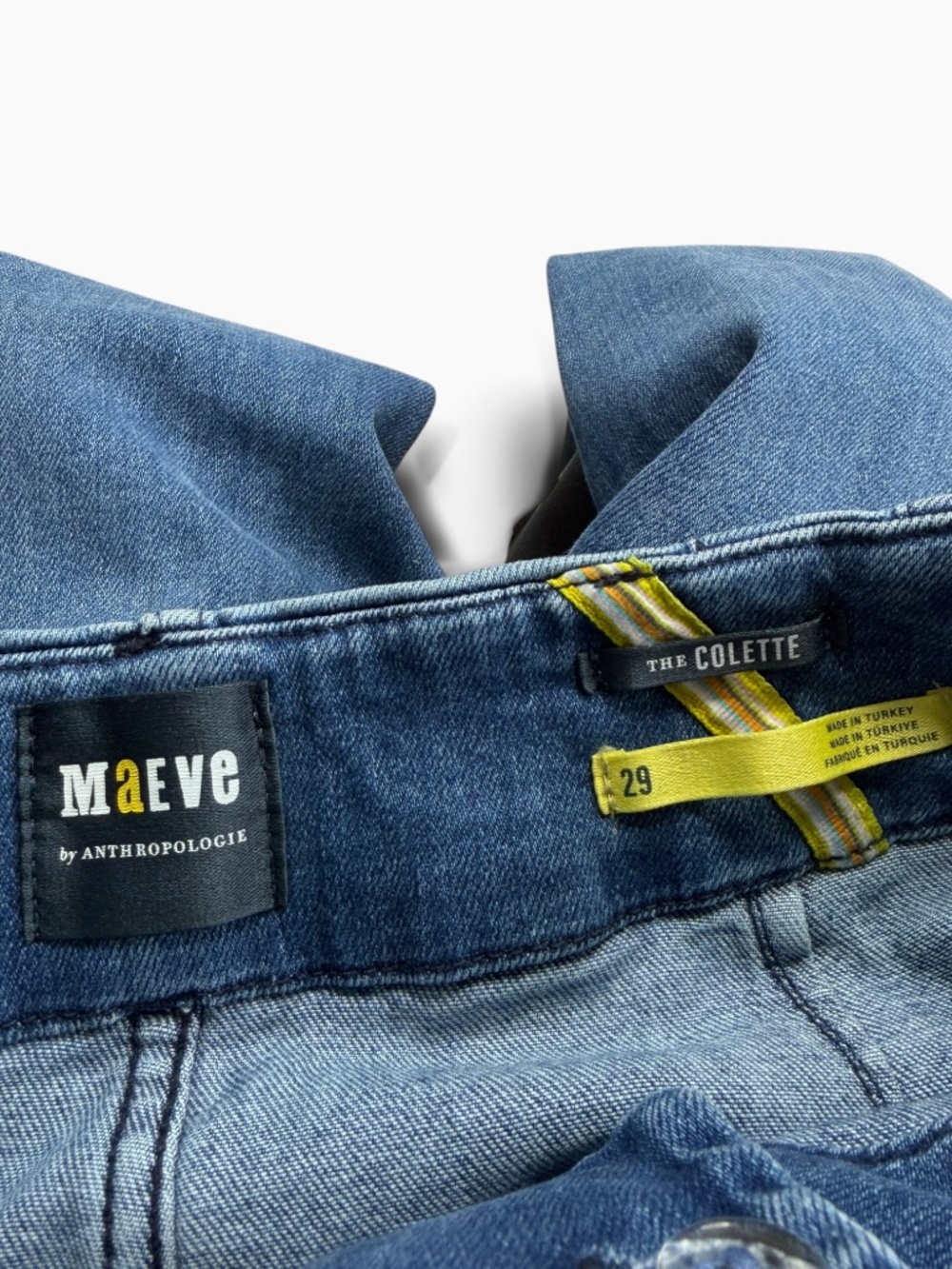 Maeve Anthropologie Colette Crop High Rise Wide Leg Jeans Medium Wash Size 29 - Picture 7 of 11